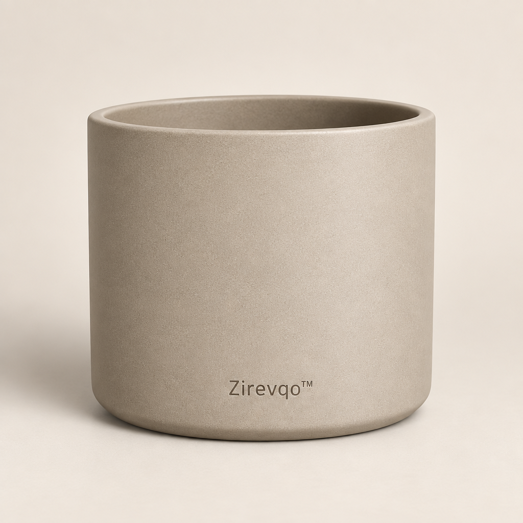 Zirevqo™ Matte Cylindrical Ceramic Planter image 01
