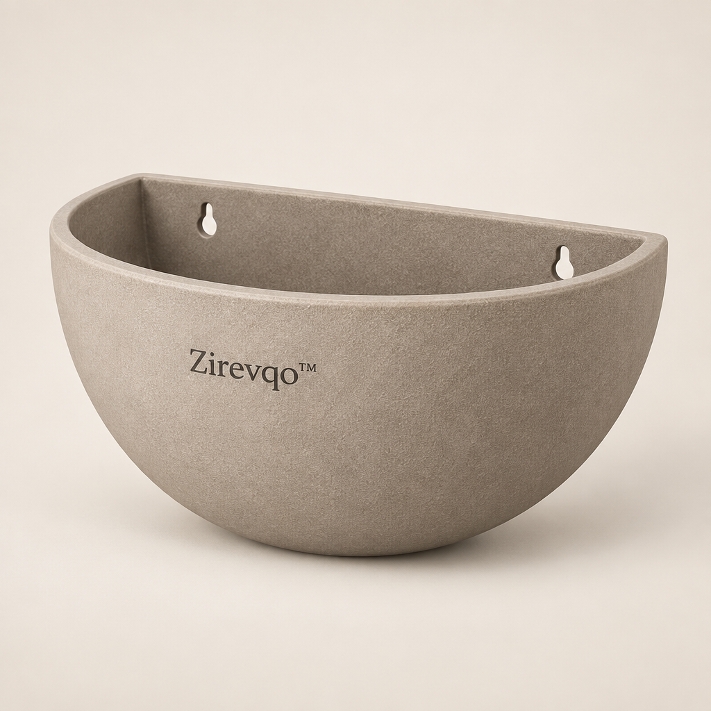 Zirevqo™ Semi-Circular Wall-Mounted Planter image 01