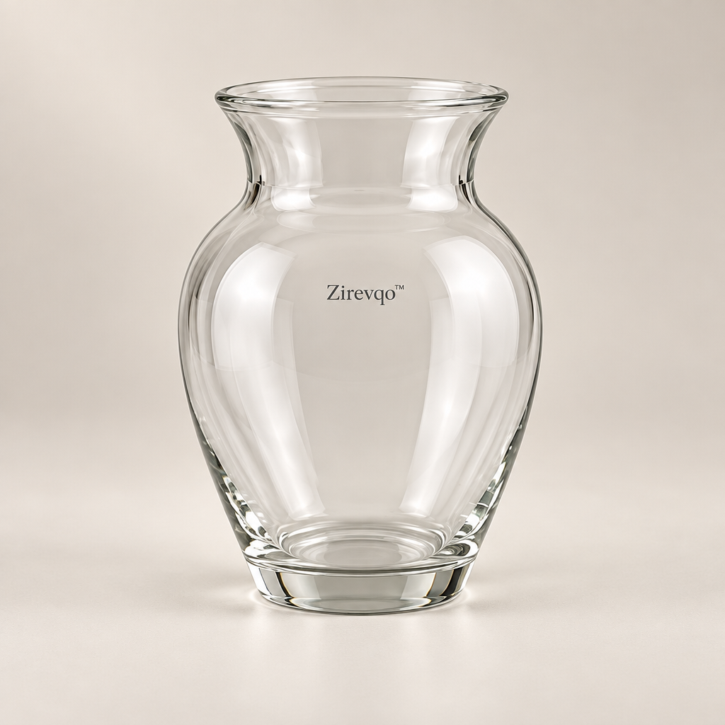 Zirevqo™ Vintage Clear Glass Vase image 01